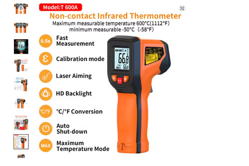 Njty t600 infrared thermometer - njty,