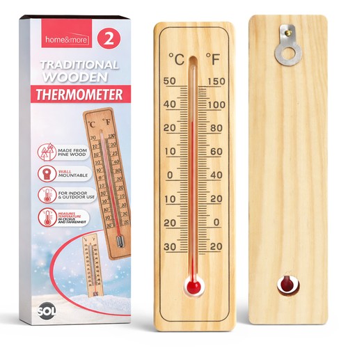 Termometro parete legno - parete, in